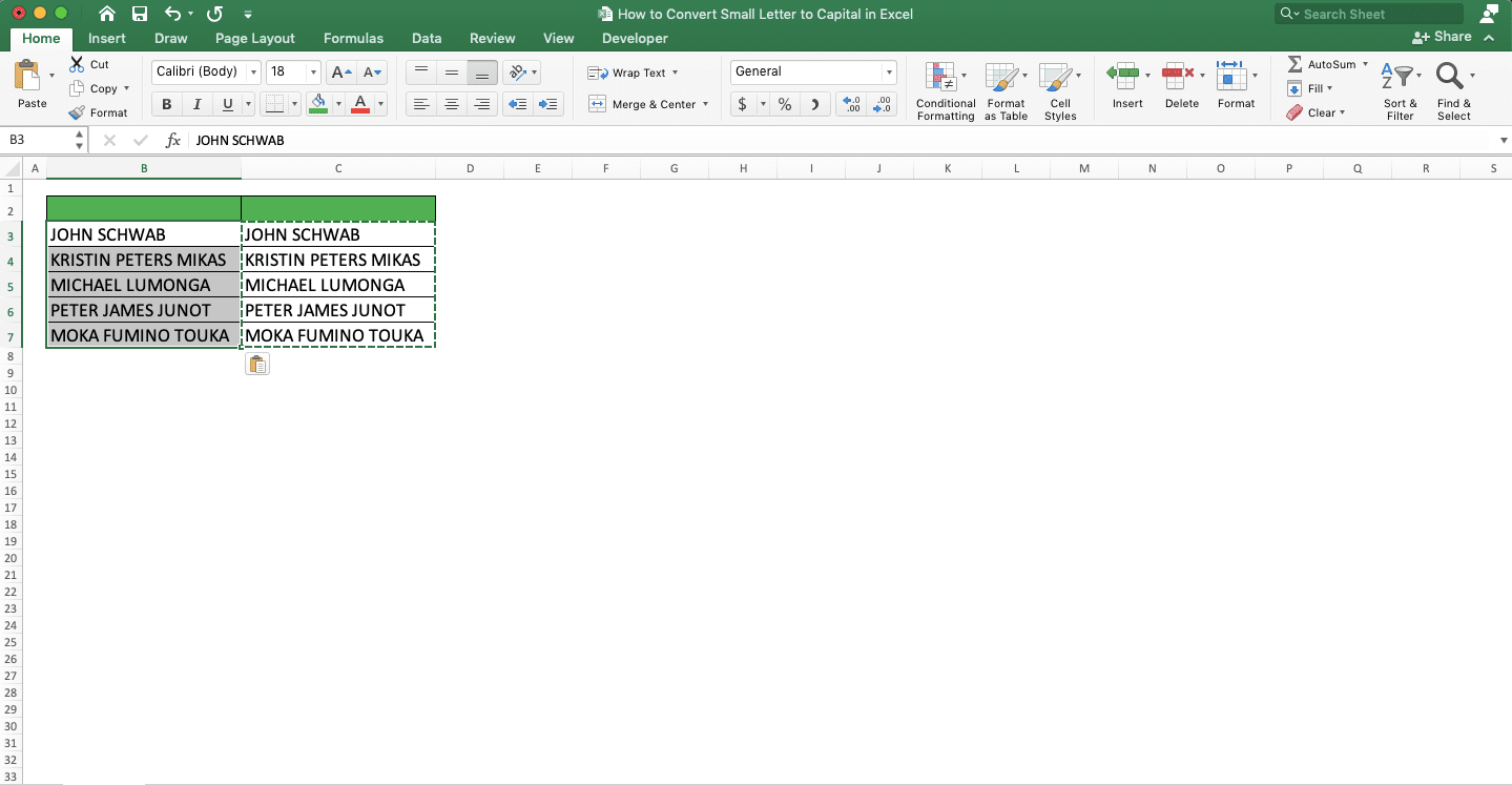 excel for mac doesn